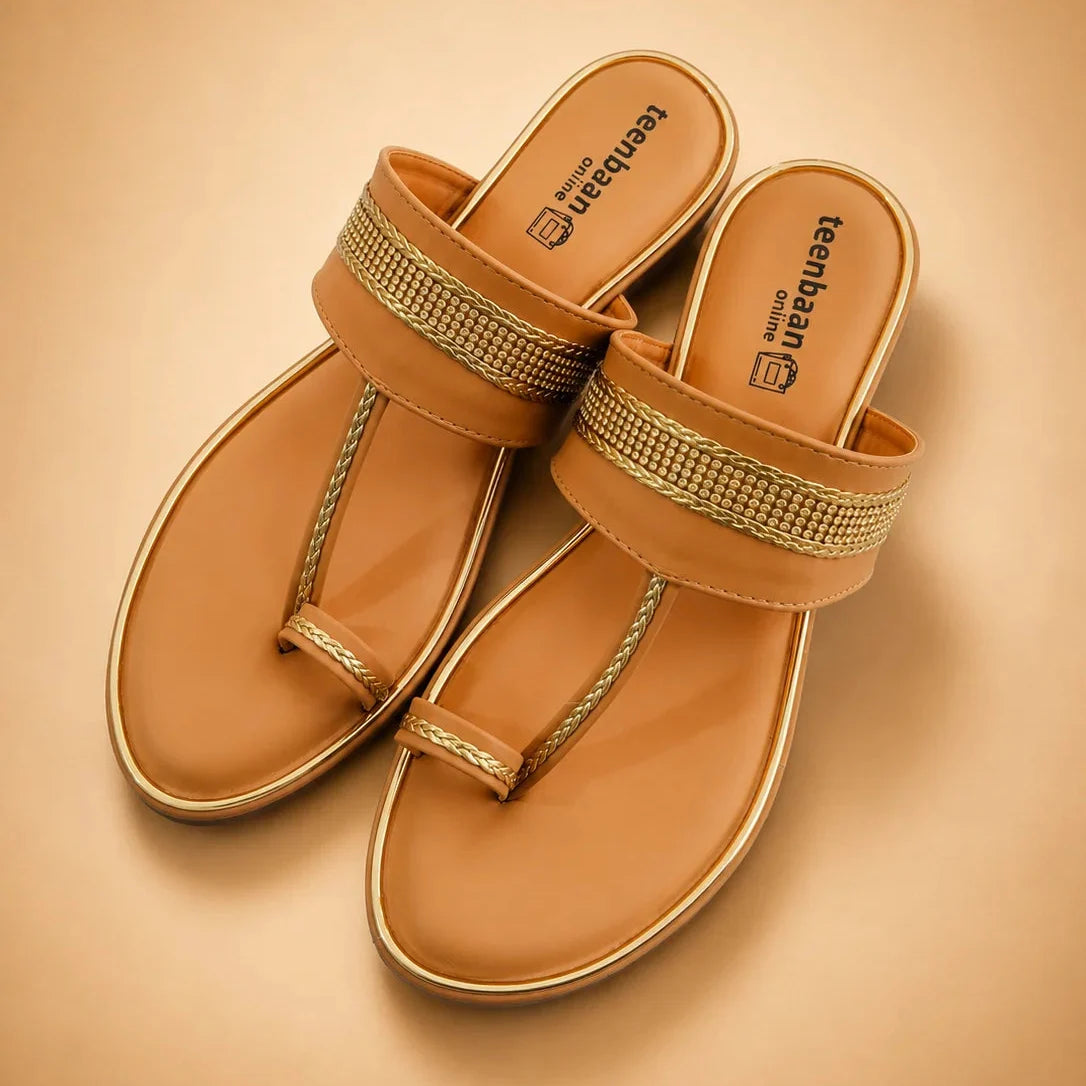 Noorani Gold Slipper