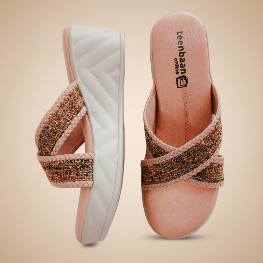 Jute X Strap Wedges